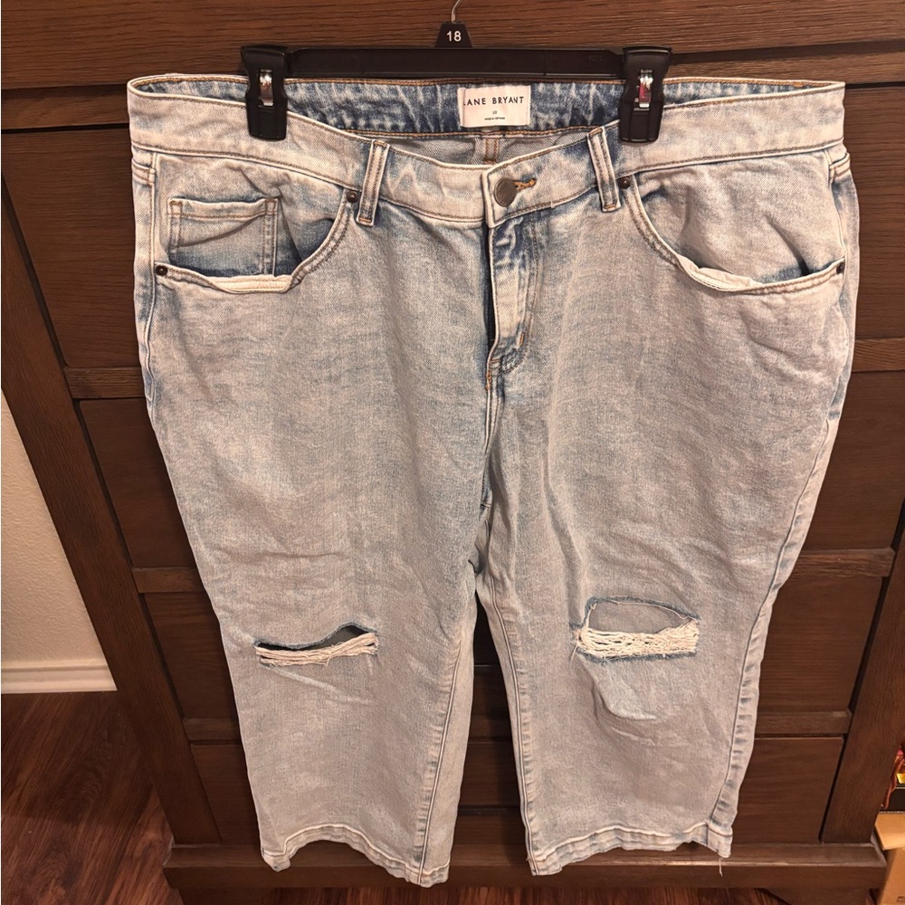 Lane Bryant Light Blue Distressed Jeans